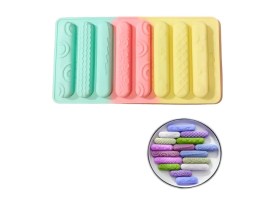 Molde silicona 8 barritas decoradas